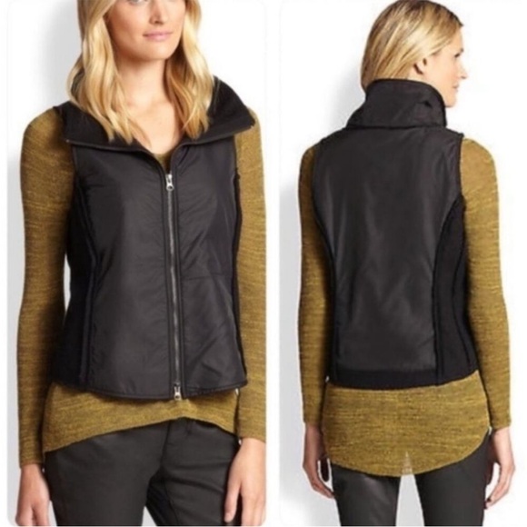 Eileen Fisher Boiled Wool Parka Trim Vest - Picture 13 of 13